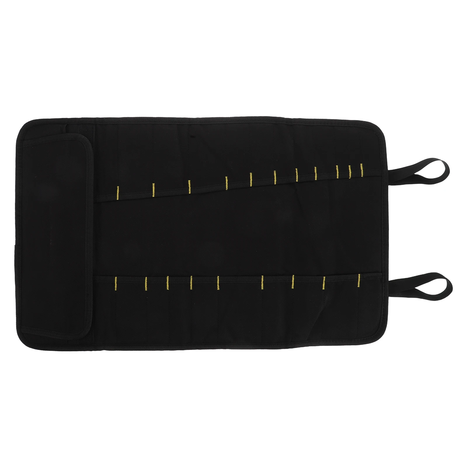 

Large Capacity Chef Roll Multiple Compartments Cutter Storage Pouch Wear-Resistant Easy Carry Handle Outdoor Cooking Tools Case