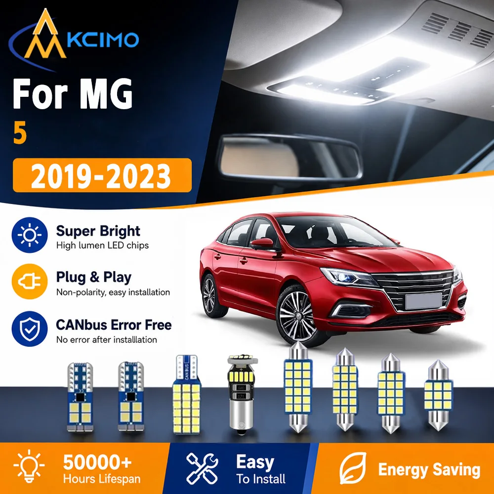 KCIMO 2 Colors LED Interior Light Kit For MG 5 MG5 2019-2023 High Quality Plug And Play Cabin Dome Map Lamp Auto Accessories