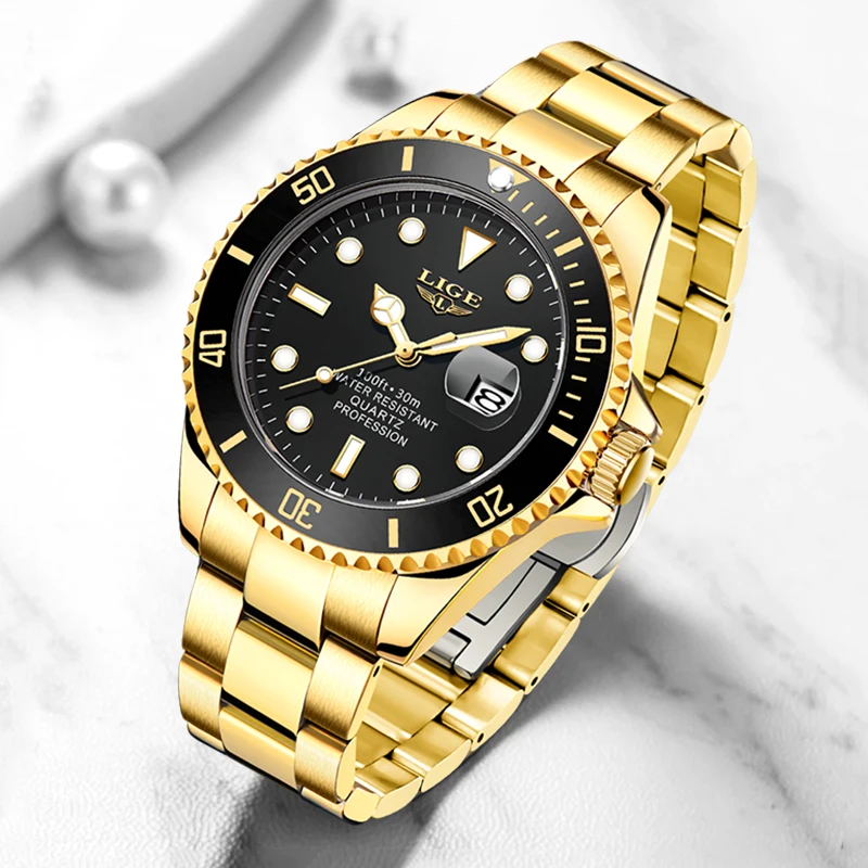 Imagem -02 - Lige Moda Mergulhador Assista Mulheres Top Marca de Luxo Mulheres Assista em Aço Criativo Pulseira Relógios para Mulheres Relógio Feminino Montre Femme