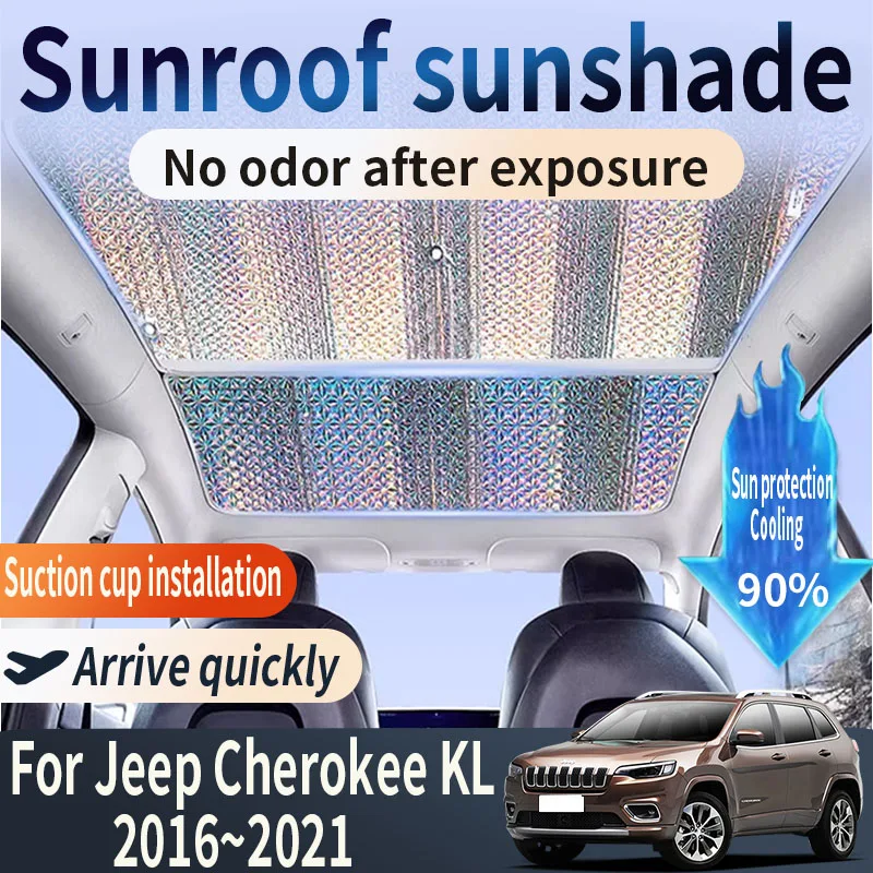 Auto Part For Jeep Cherokee KL 2016~2021 2018 2019 2020 Car Sunroof Sunshade Heat Insulation Sun Protection Cooling Accessories