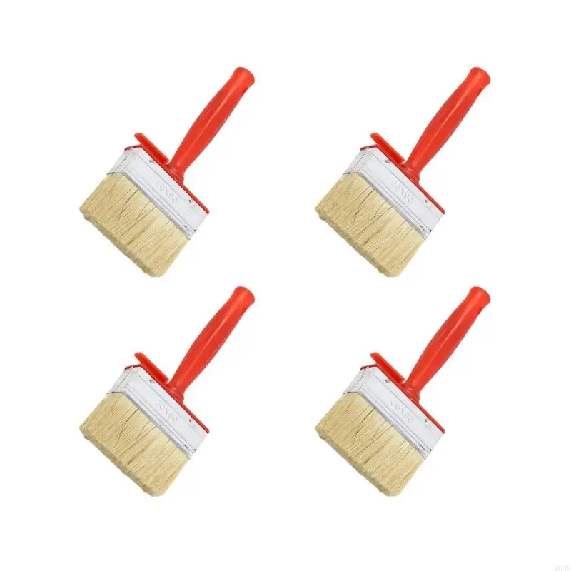 

Pack of 4 Professional Bristle Wall Brushes for Solvent Base Paints and M89B