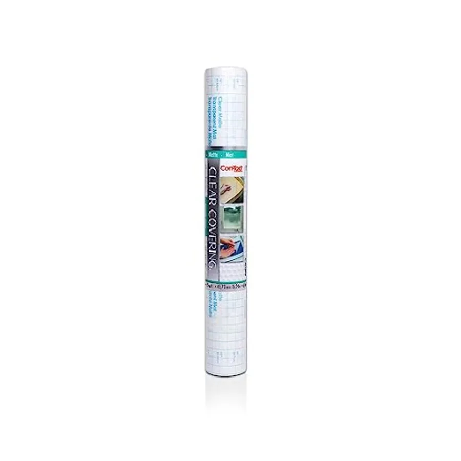 

Brand Creative Clear Covering Versatile and Self-Adhesive Shelf Liner Ideal Privacy Film Protective Clear Vinyl 18'' x 50' Matt