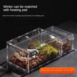 Acrylic Reptile Terrarium Habitat Breeding Box Nano Arboreal Tarantula Enclosure Spider Scorpion Bearded Dragon Habitat