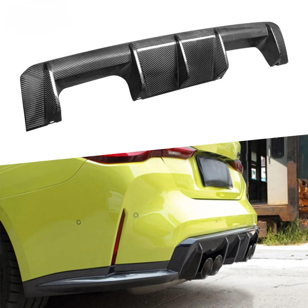 

Carbon Fiber Car Rear Bumper Lip Diffuser Spoiler For BMW 3 4 Series G80 G82 G83 M3 M4 O Style 2021 UP