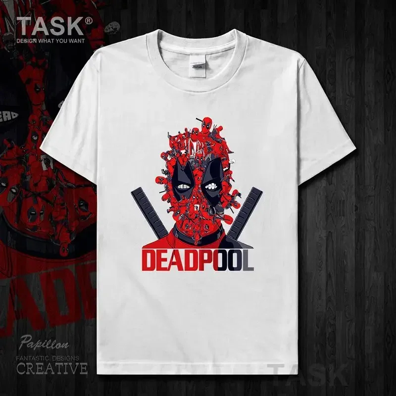 Fashion American Deadpool Movie Short Sleeve Men's Oversized Loose Women's Crew Neck T-Shirt 2024 New Summer Top Unisex