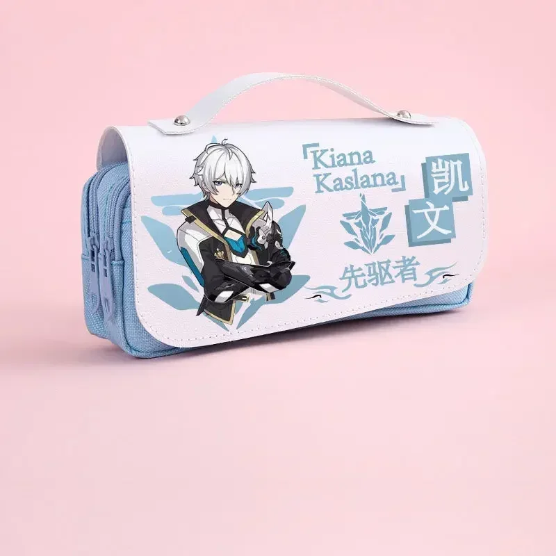 Honkai: Sterns chiene Raiden Kiana Kaslana Feder mäppchen Cosplay Stift Tasche Schüler Aufbewahrung tasche Bleistift box Bleistift beutel