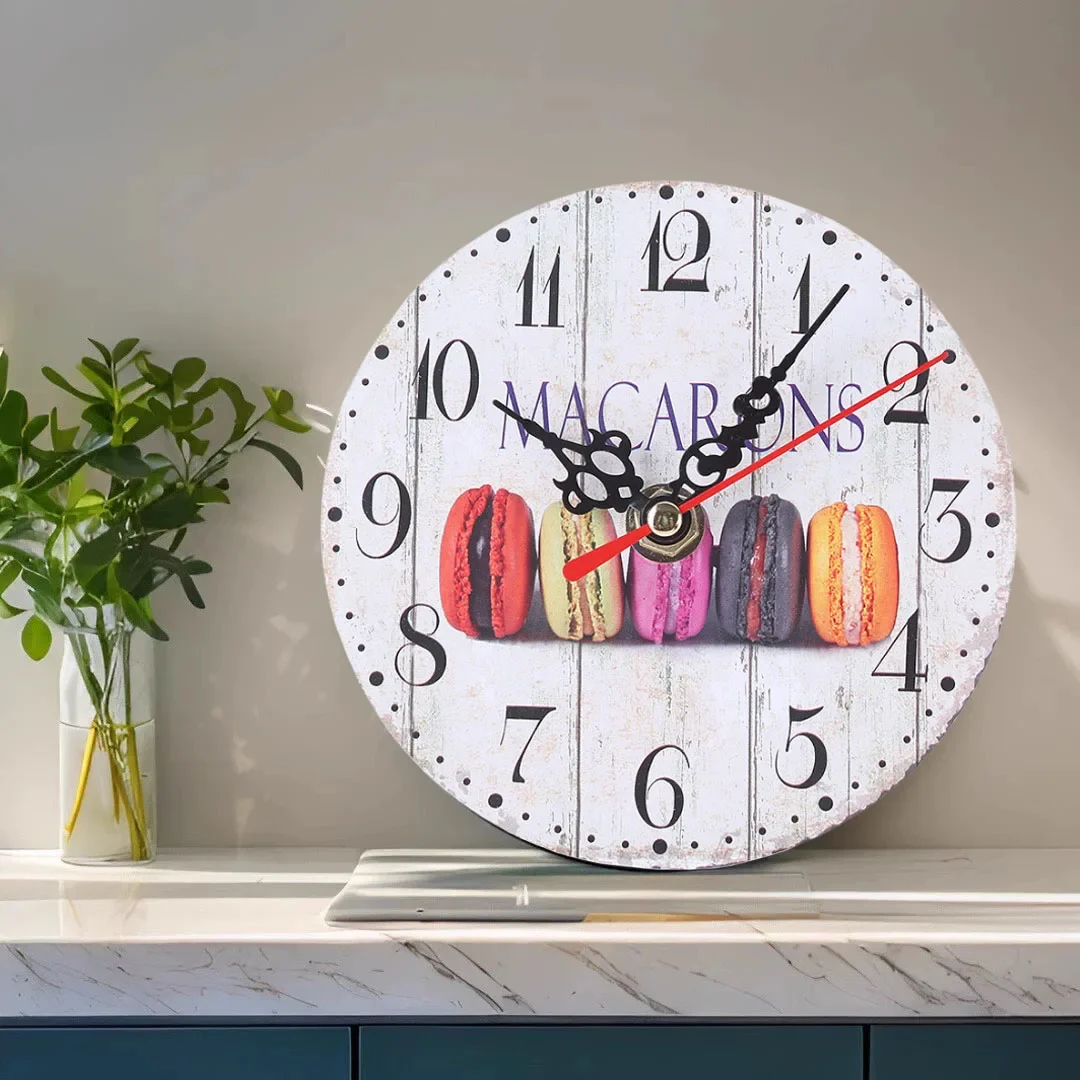 13 cm creativo simple mediterráneo europeo país jardín retro reloj de pared decoración dormitorio hogar faro reloj de pared de madera