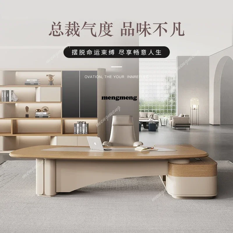 

Best seller Boss Table Simple Modern Light Luxury Desk President Creative Manager Table and Chair Combination Office Furniture