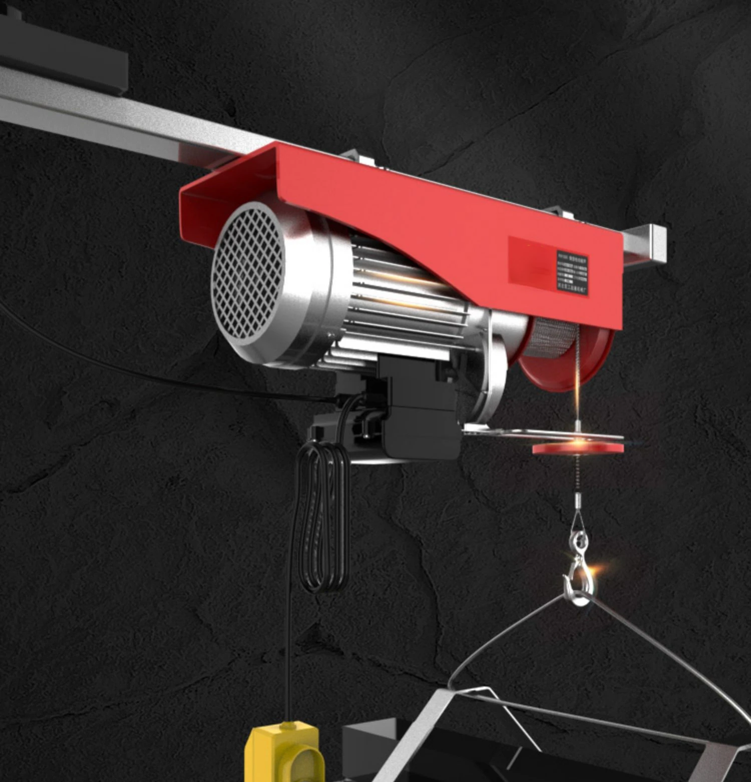 Micro electric hoist 220V household small crane 1/0.5 ton winch hoist winch lift crane