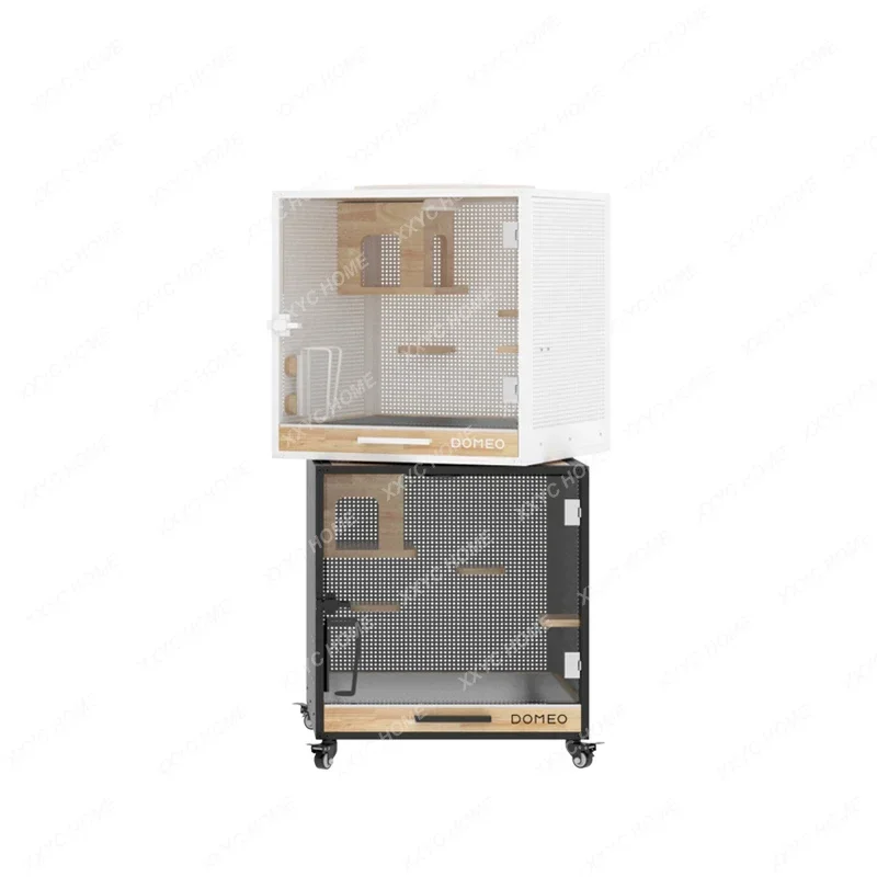 Chinchilla Multi-layer Transparent Cage Cabinet Honey Bag Glider Chinchilla Hamster Solid Wood Combination Villa Cabinet Cage