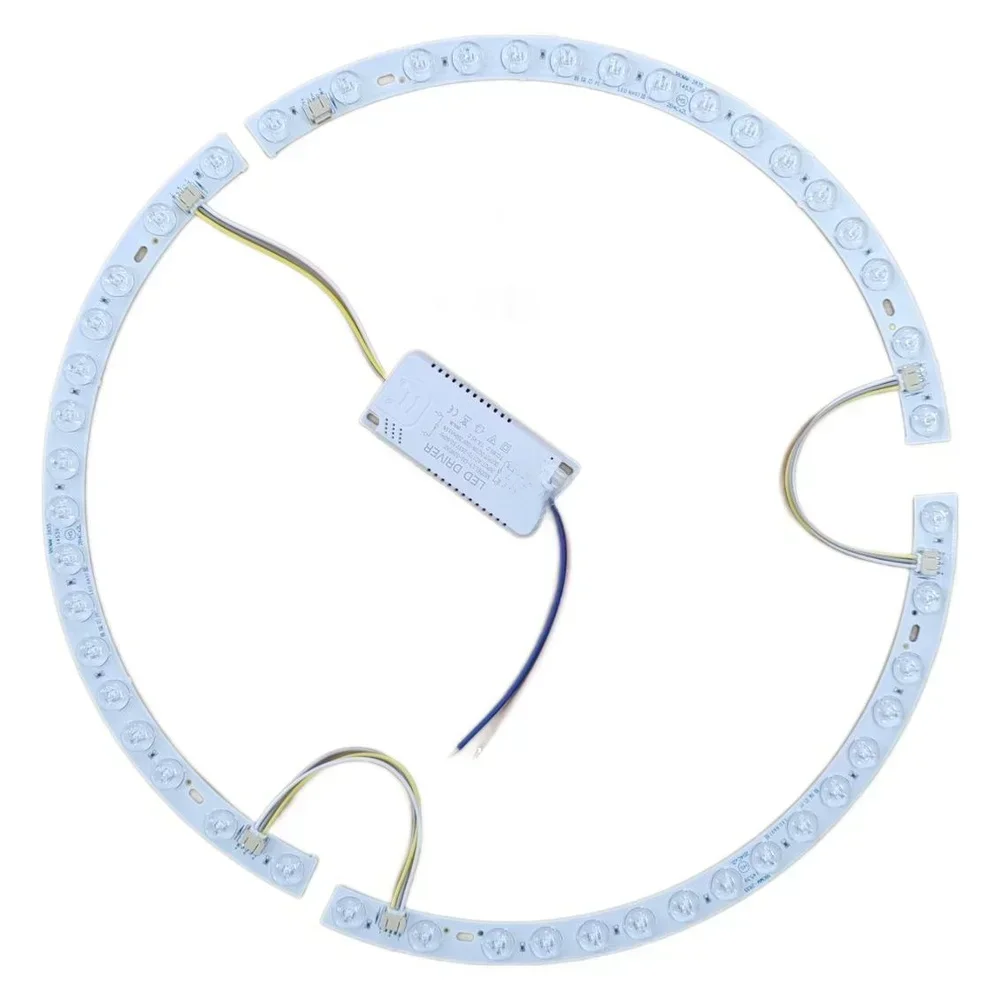 Curved LED Strip 38cm Curved Fan Light LED Strip Three-Color Changing Magnetic Mount 36W For 38cm Diameter Fan Lights