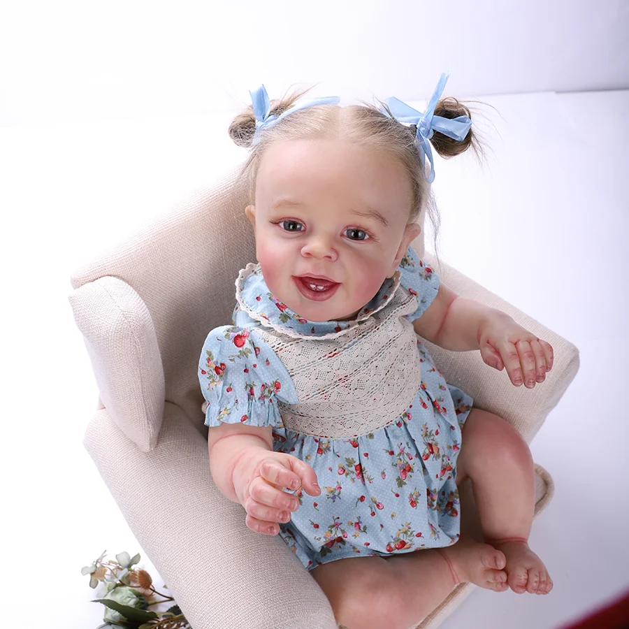 

45cm/20 inch cute newborn baby doll, soft and realistic newborn toy, birthday gift, Christmas gift suitable for children over 3 years old