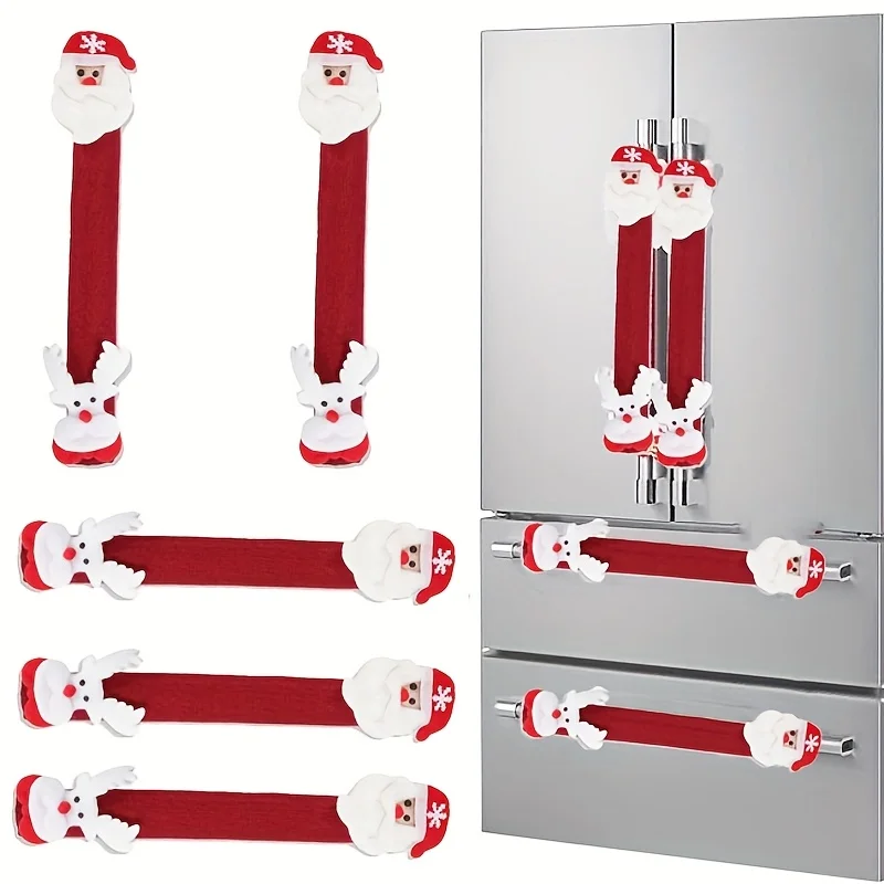 Weihnachten Kühlschrank Griff Santa Schneemann Küchengerät Abdeckungen Weihnachten Küche Dekor, Mikrowelle Griff Schutz Abdeckungen