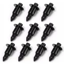 100pcs 6mm Buckle Nail Car Cover Body Screw Bolts For Honda Toyota Suzuki Yamaha Motorcycles Black Rivets Decorative Panel Parts