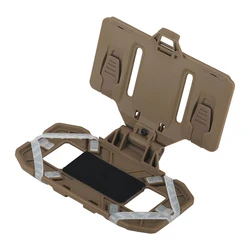 Tactical Plate Carrier Vest Attachments, Molle Mobile Phone Carrier Universal Phone Chest Mount for Screen Size 4.7
