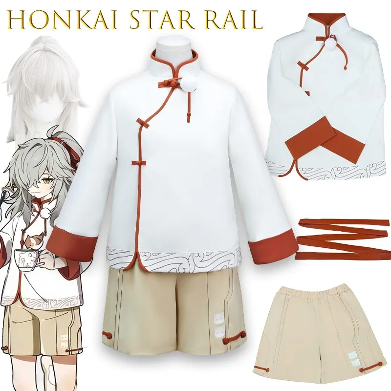 

Honkai Star Rail Jing Yuan для мальчиков, костюм для косплея в общежитии, комплект аниме, аксессуары для наряда для Comic Con на Хэллоуин