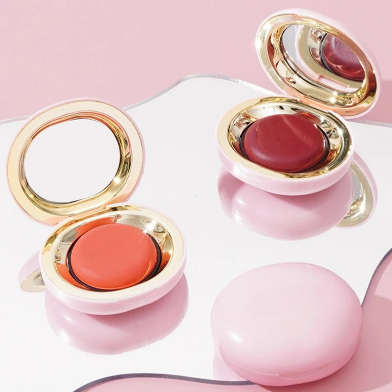 High-Quality Long-Lasting Waterproof Translucent Radiant Skin Blusher Four-Color Blush Lips Cheeks Dual-Use Natural Brightening