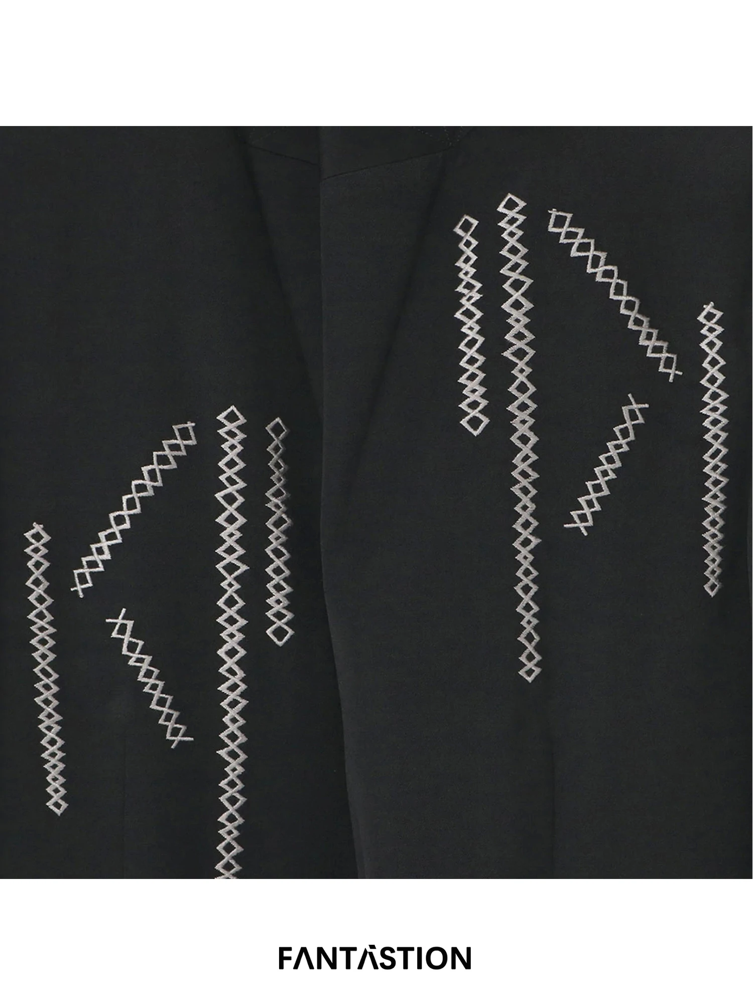 FANTASTION Wave pattern embroidery Casual blazer Unisex jackets Double split design at the back coat Men\'s clothing tops blazers