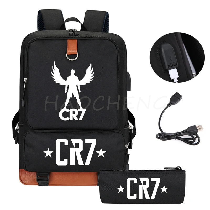 Fashion New CR7 Travel Backpack Multifunctional USB Backpacks Outdoor Laptop School Bags Male Female Back Packs Big Mochilas