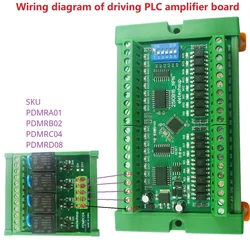 Modbus rtuリモートioモジュール、plc用の高レベル出力、LEDスマートホーム、iot、8-32 DI-DO pnpからpnp rs485、dc 12-24v、300ma