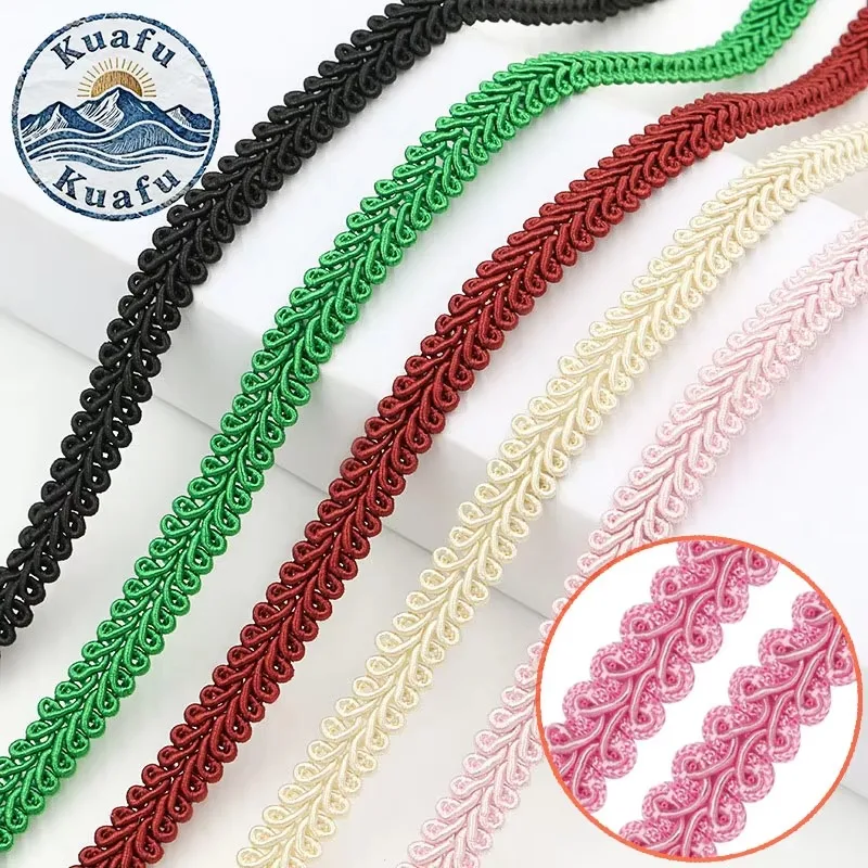 1-5M 12MM Lace Trim Centipede Braided Lace Ribbon DIY Craft Sewing Accessories Wedding Decoration Fabric Curve Lace