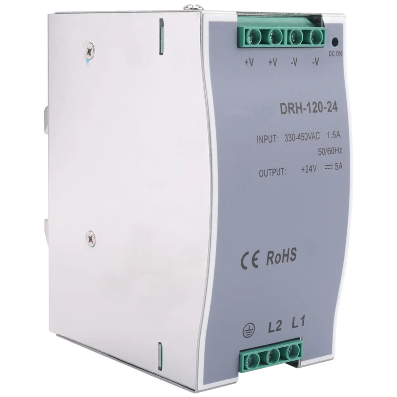 

AD23-DRH-120-24 Switching Power Supply 380AC 120W Single Output 24V Industrial Din Rail Power Supply Switch