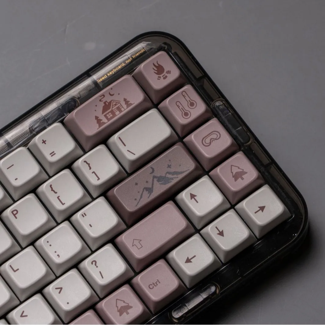 Winter Breath Theme MDA Height PBT Hot Sublimation Keycap simple color Matching 157 Keys Full Set Can Be Customized