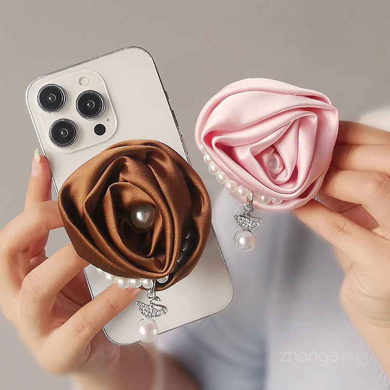 

Магнитное крепление на спинку для мобильных телефонов, настольная поддержка ювелирных изделий из розового жемчуга, прочная и защита от падения, новая универсальная модель