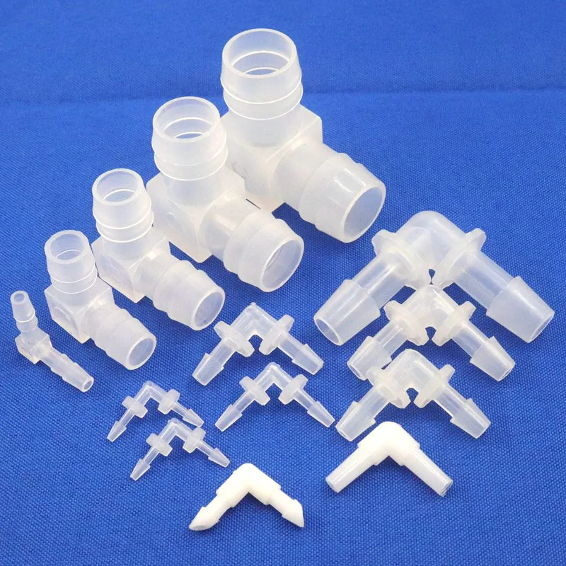 5 ~ 200 Uds 4 ~ 20mm conectores de codo iguales PP de calidad alimentaria juntas de tubería de tanque de peces conector de agua de jardín conectores de manguera de tubo de bomba de aire