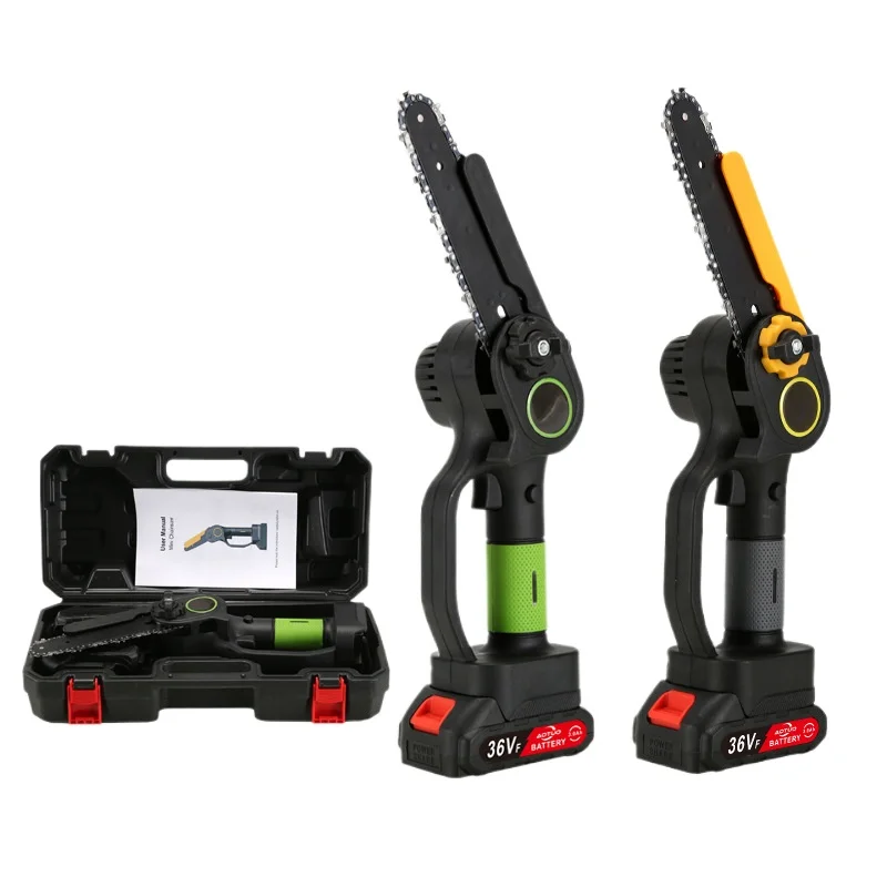6 Inch Chainsaw Rechargeable Carpenter Handheld Wireless Lithium Battery Handheld Chainsaw High Power Portable Chainsaw
