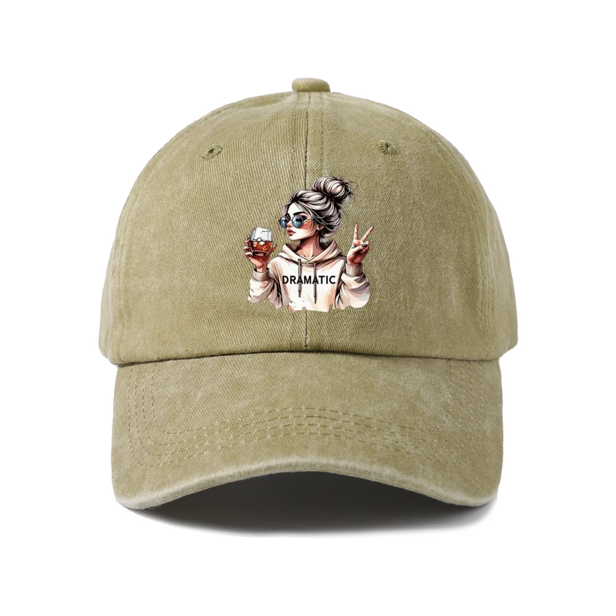 Cute Space Explorer Graphic Baseball Cap, Vintage Washed Adjustable Unisex Dad Hat, Casual Gift