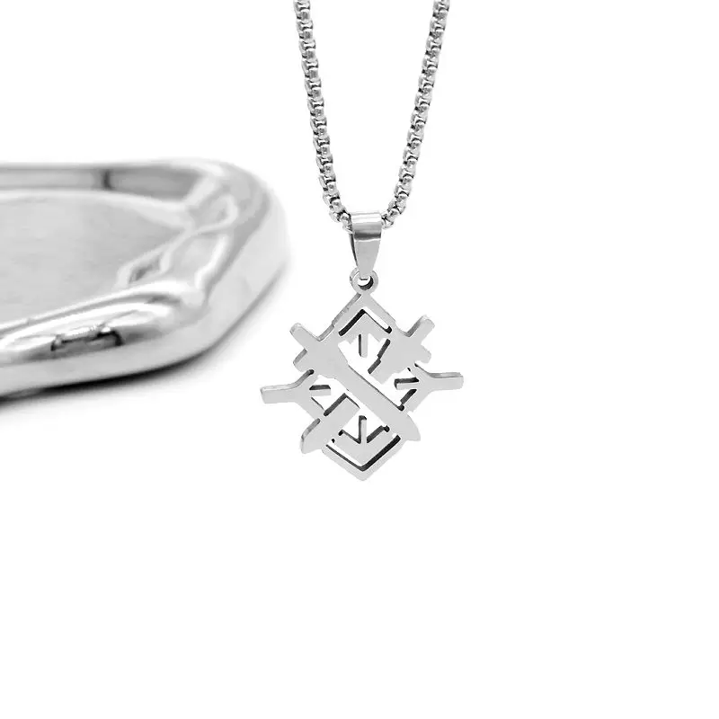 Necklace for Women Honkai Star Rail Necklaces Female Element Pendant Trend Silver Color Stainless Steel Fashion Couples Gift