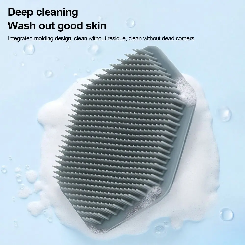 Silicone Facial Cleaning Brush No Slip Handle Deep Clean Exfoliating Brush Mini Massage Function Manual Face Exfoliator