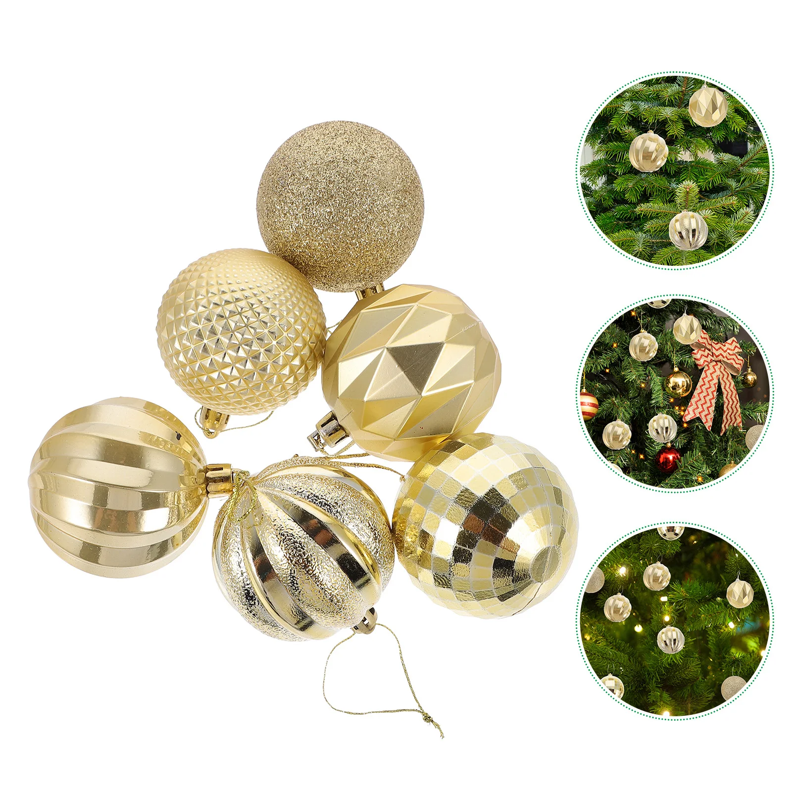 

Christmas Tree Decoration Ornaments Small Hanging Decors Festival Plastic Pendants for Xmas Party Ball Themed