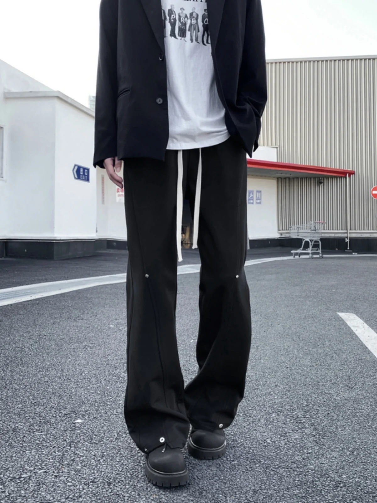 

Мужские повседневные брюки прямого кроя Bla для весны и осени, модные, трендовые, в американском уличном стиле, для отдыха