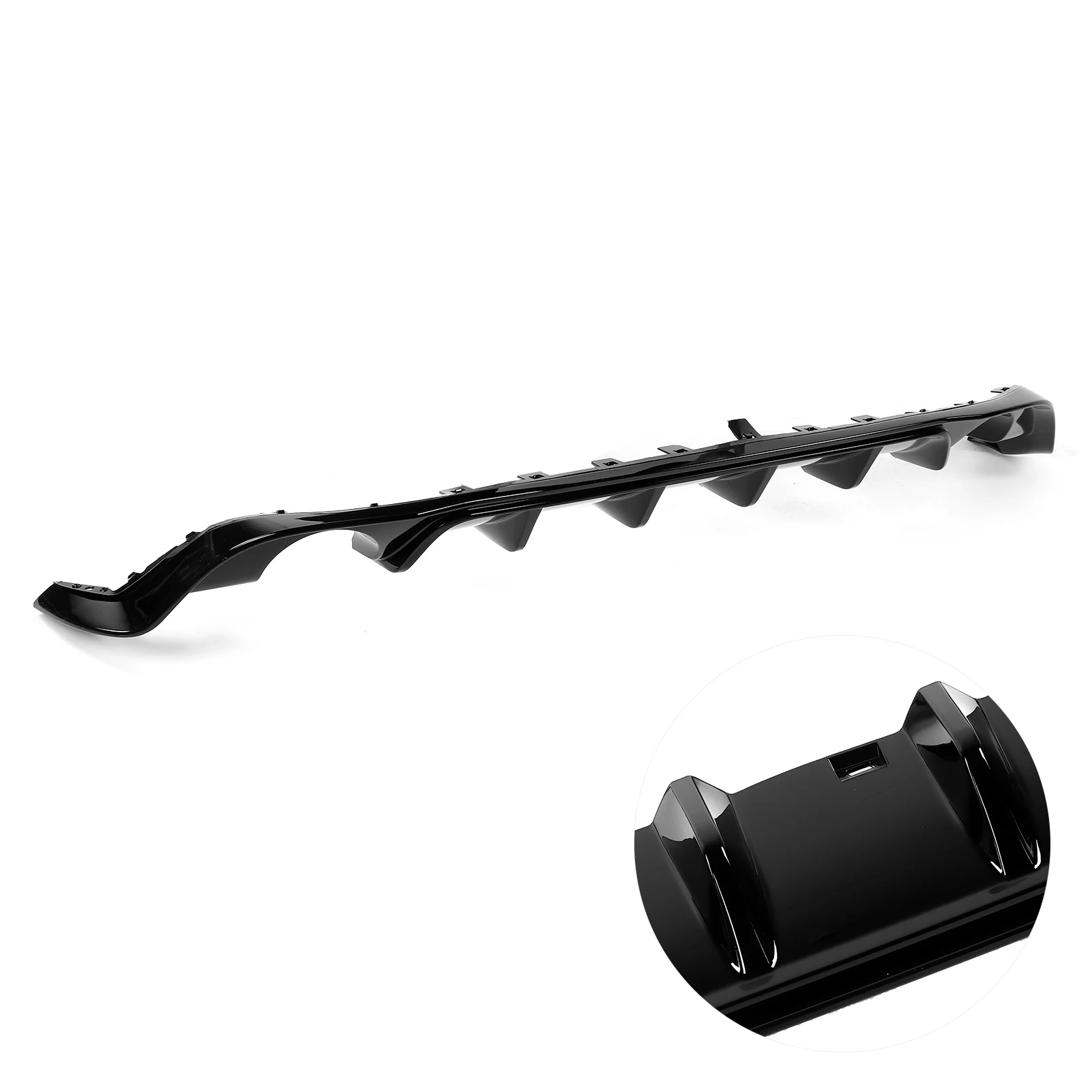 Gloss Black for TCR 2019+ Rear Bumper Diffuser Valance Kit for Golf Volks MK7.5 Facelift 2017 2018 2019 2020 Rear Bumper Valance