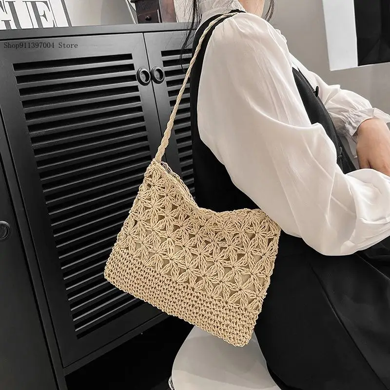 Tourist Beach Woven Crossbody Change Storage Bag