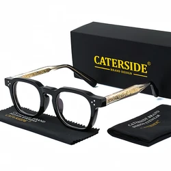 CATERSIDE New Square Flat Light Glasses for Men Women Retro TR Frame Eyeglass High-Quality Eyewear Minimalist Matching