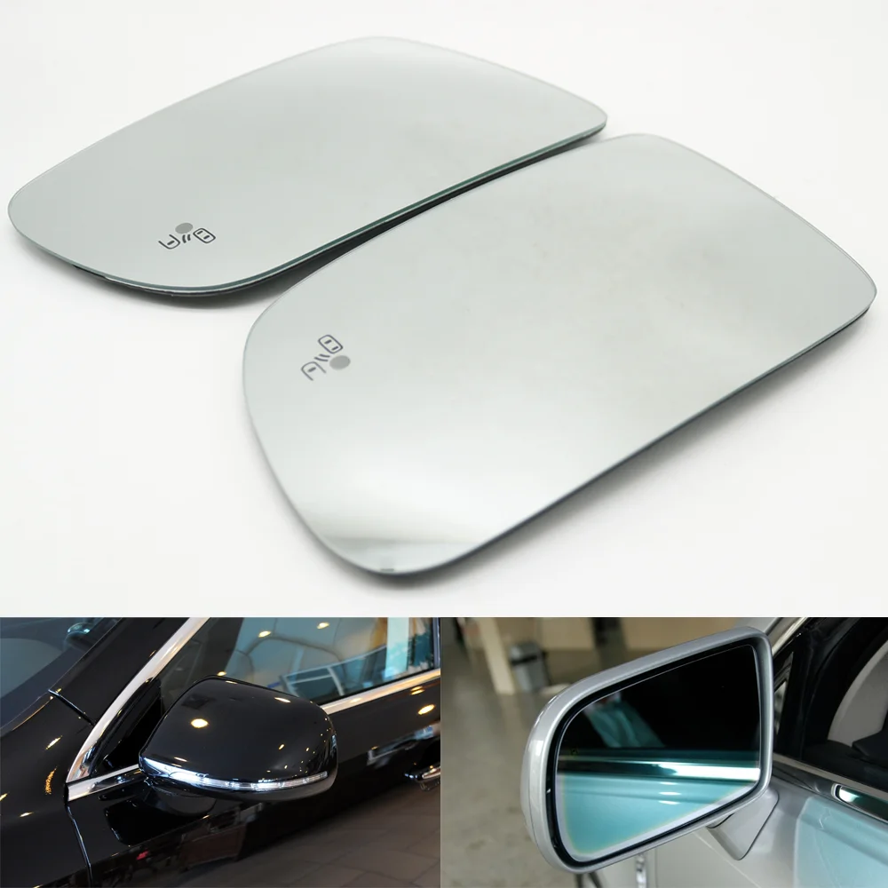 For Lincoln MKT 2010-2019 Exterior External Door Side Wing Rearview Version Heated Reflective Mirror Glass Lens Blind Spot Mark