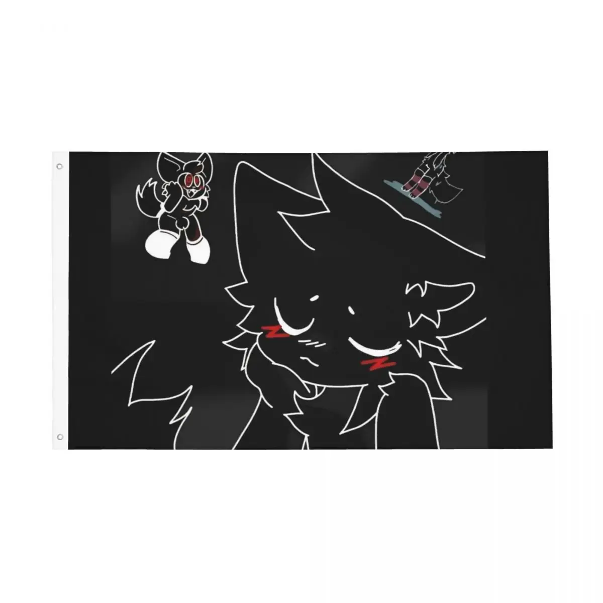 Boykisser Silly Cat Flag Durable Outdoor Banner Cartoon 2 Grommets Home Room Dorm Wall Decor 3x5 FT