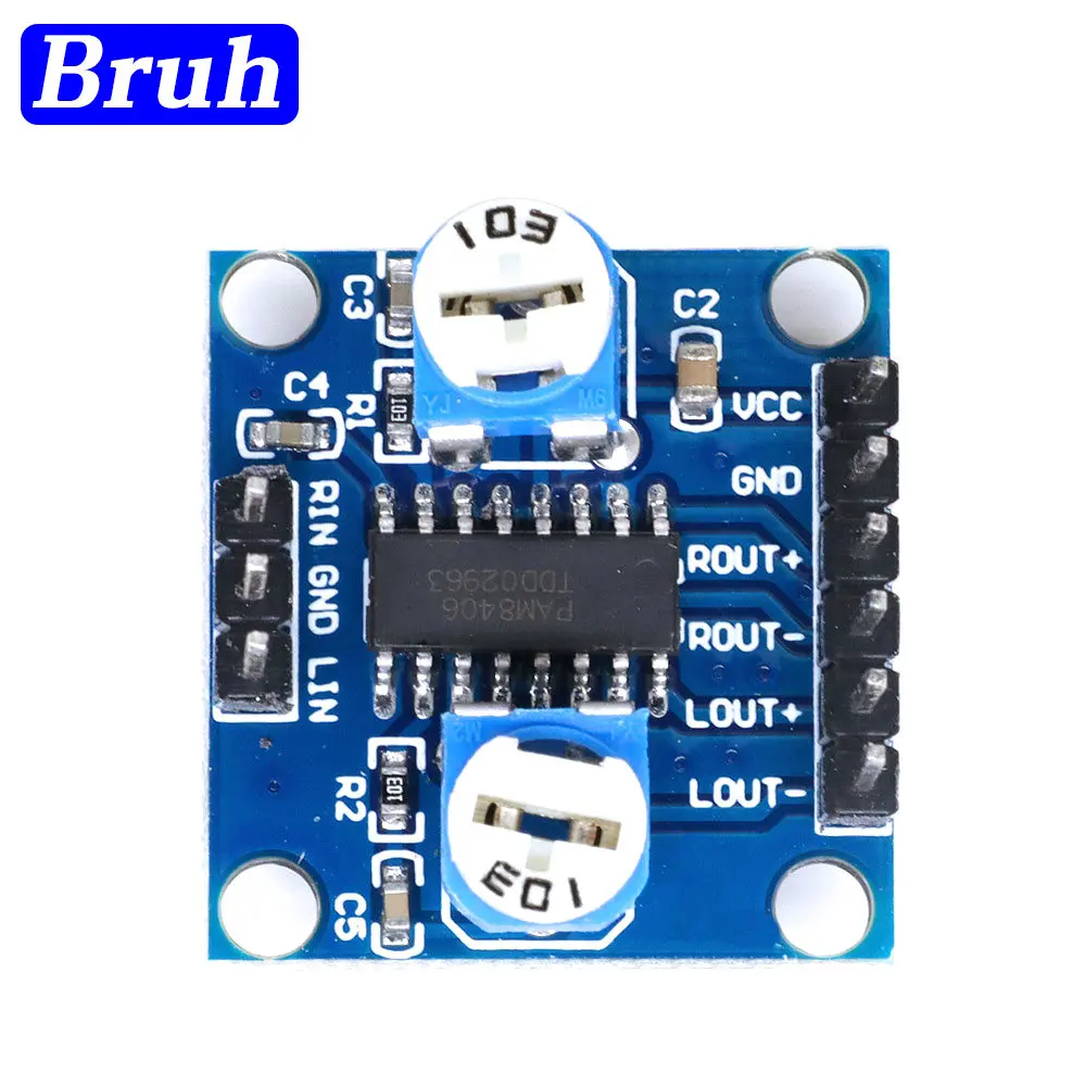 PAM8406 Digital Amplifier Board With Volume Potentiometer 5Wx2 Stereo for arduino