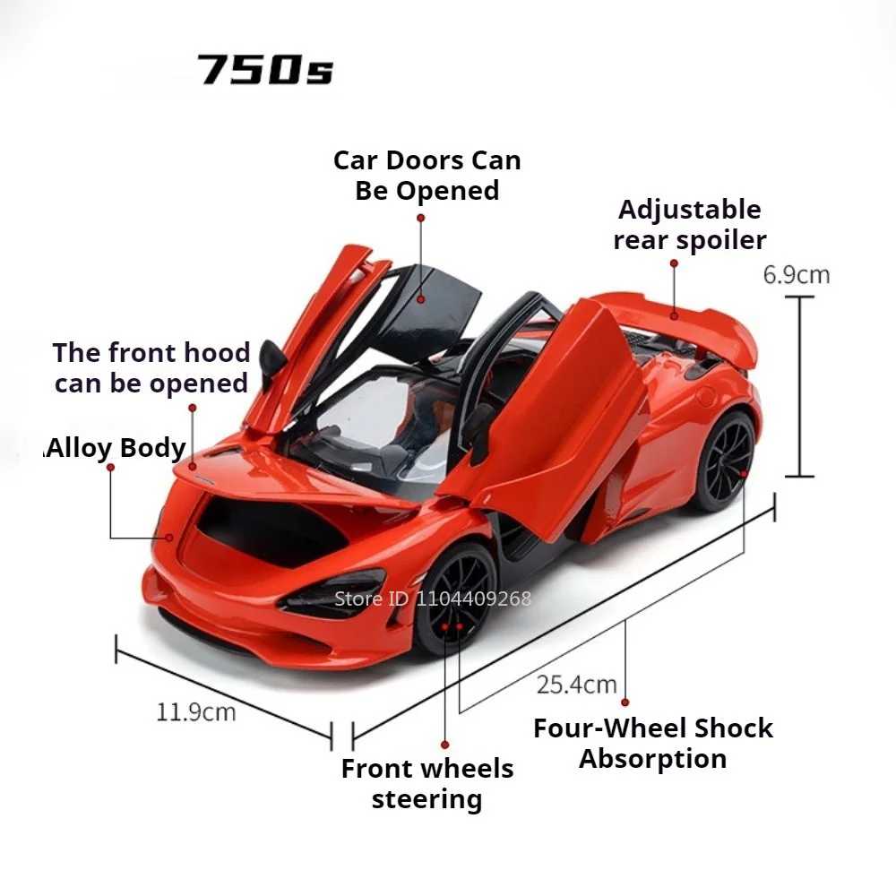 스케일 1:18 발키리 디보 750S 스포츠카 모델 장난감 휠 스티어링 메탈 다이캐스트 아크릴 박스 자동차 모델 수집품