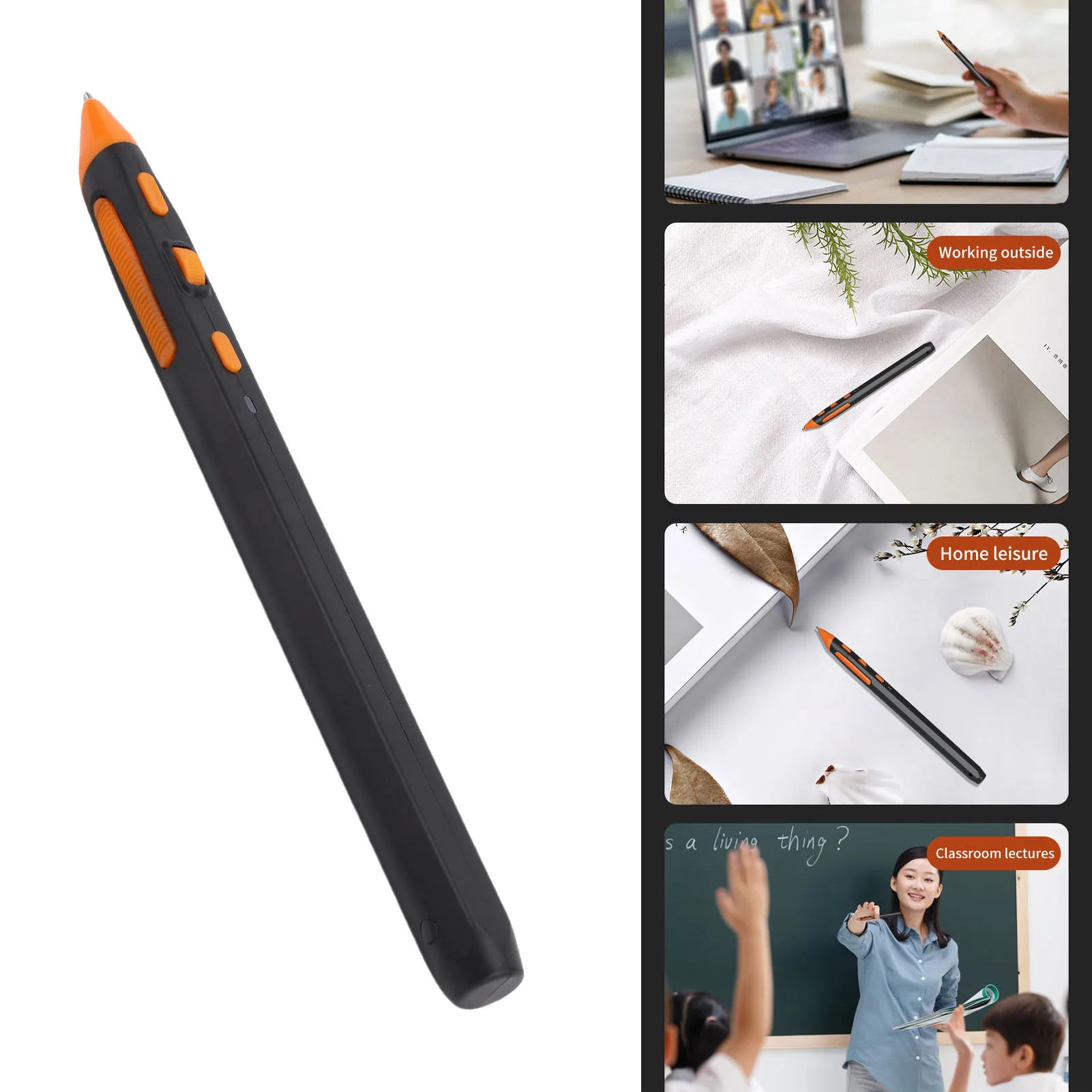 Computer Mouse Pen DPI 800 1200 1600 Adjustable Pocket Ergonomic 2.4G Wireless Pen Mouse for Laptops Desktops Tablets Smartphone