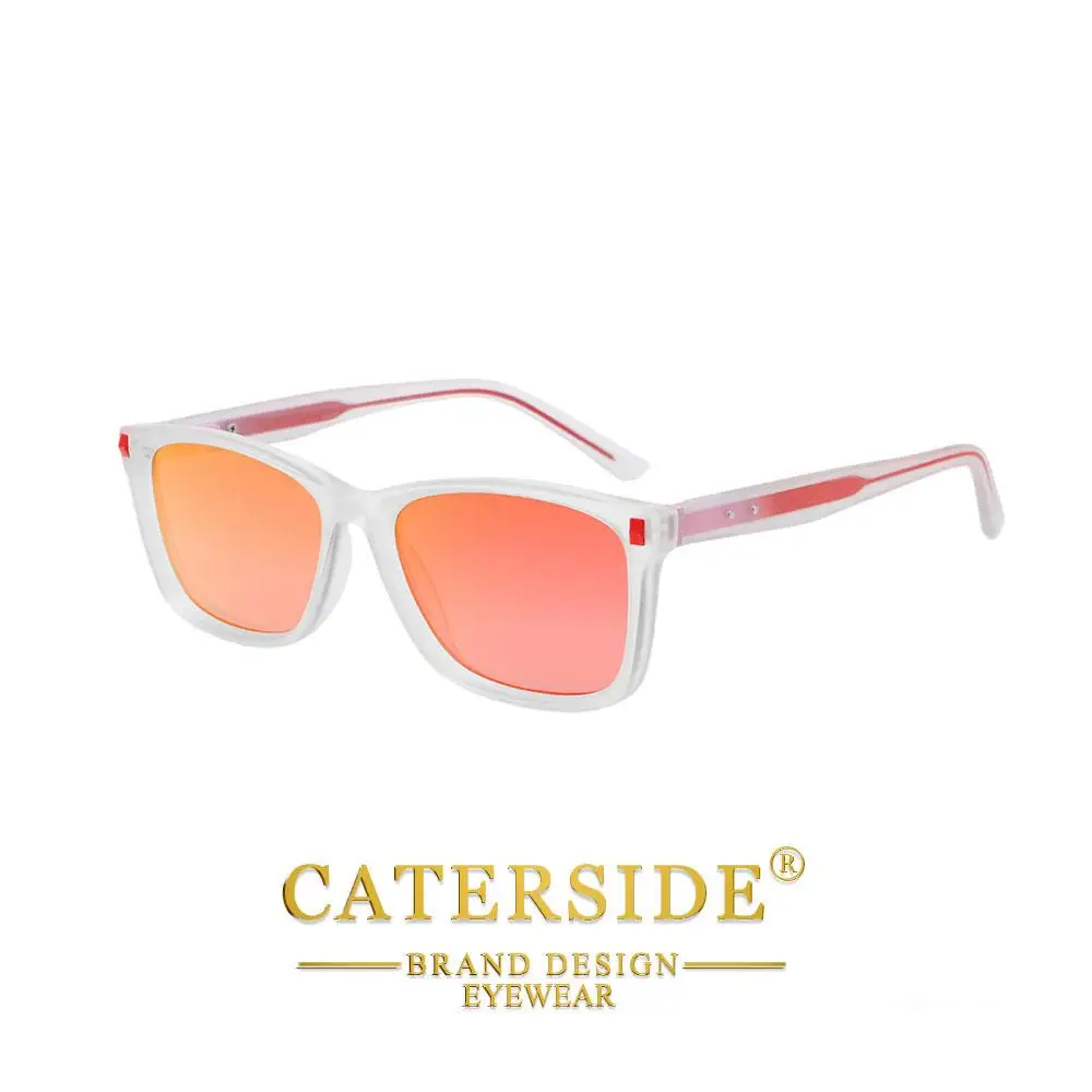 CATERSIDE Modische Herren-Sonnenbrille Hochwertige PC-Quadratrahmen-Verlaufsgläser Damen-Outdoor-Fahrbrille Dekorative Brille – Detail 9