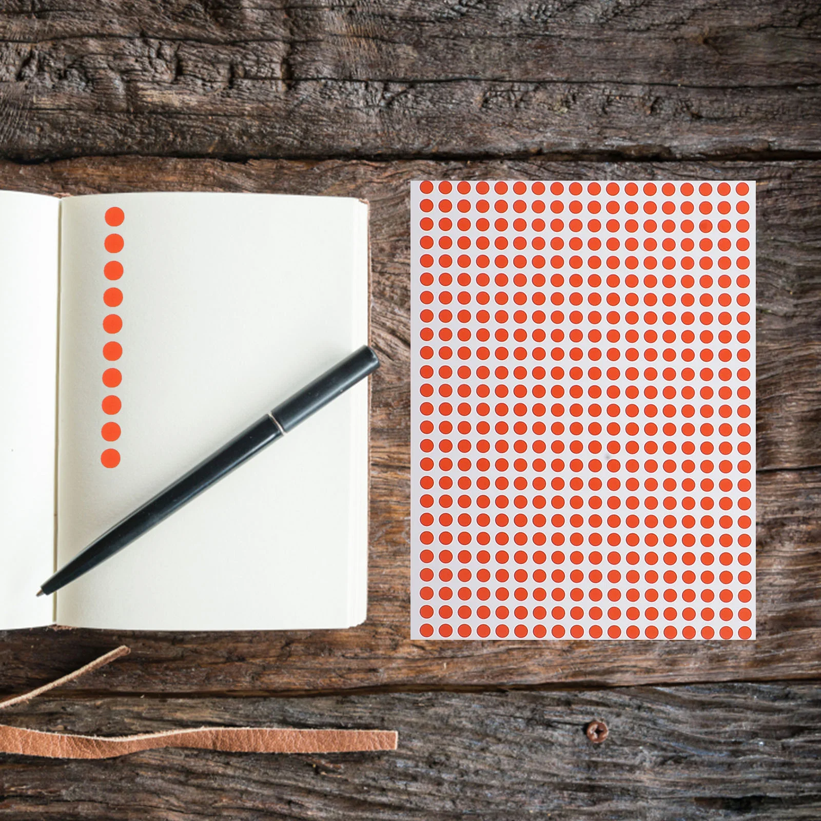 15 Sheets Label Sticker Circle Stickers Classified Round Number Adhesive Dot Labels Small Color Classify Colorful Colored