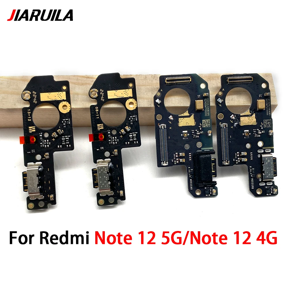USB Port Charger Socket Plug Connector Microphone Charger Board Flex For Xiaomi Poco M4 Pro For Redmi Note 11 12 4G 11S 5G 12S