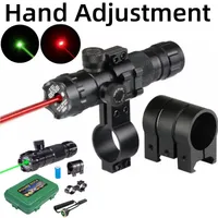 Tactical Hunting Green Laser Dot Sight Adjustable 532nm Red Laser Pointer Rifle Gun Scope Rail Barrel Pressure Switch Mount