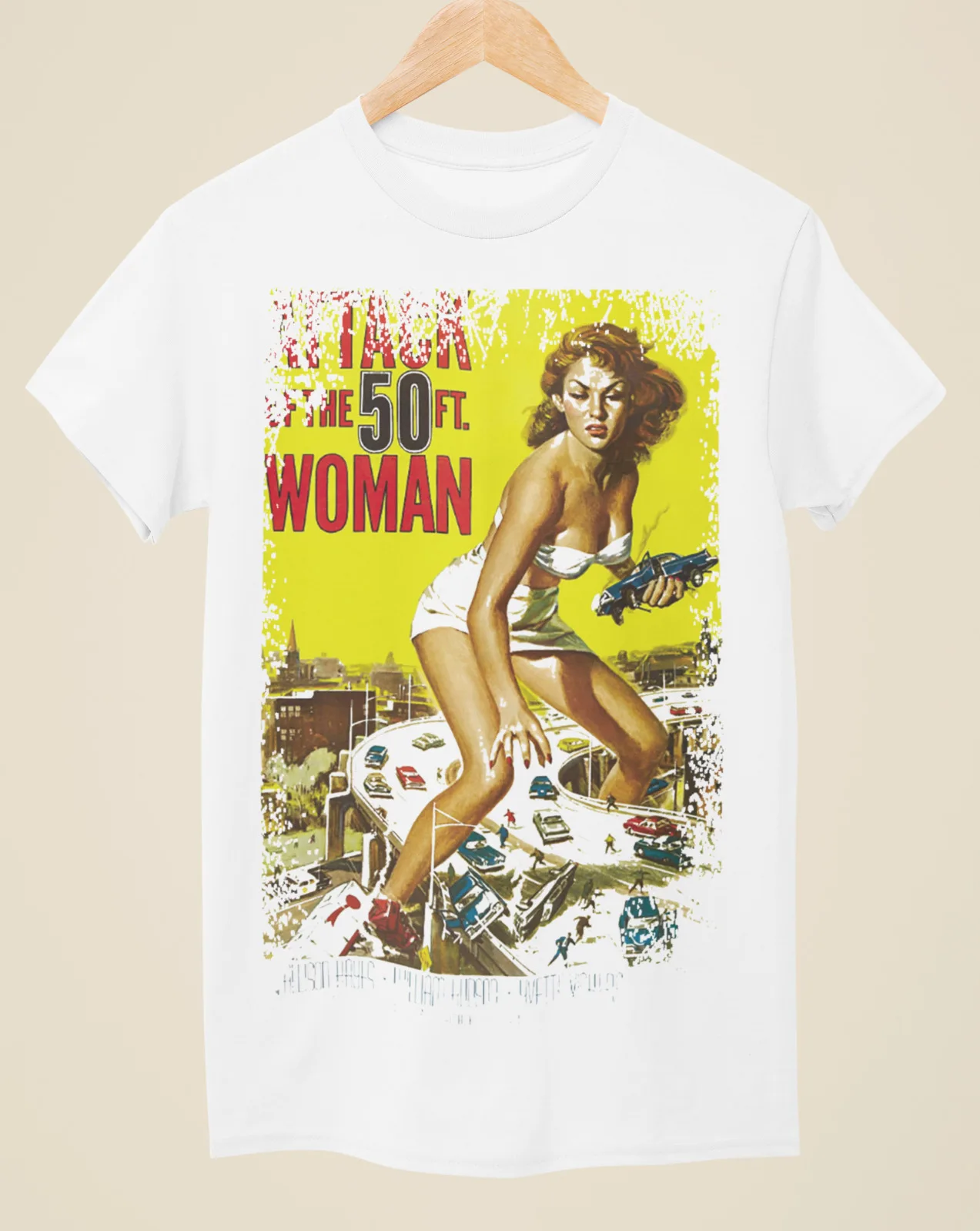 

Attack of the 50ft Woman - Movie Poster Inspired Unisex White T-Shirt