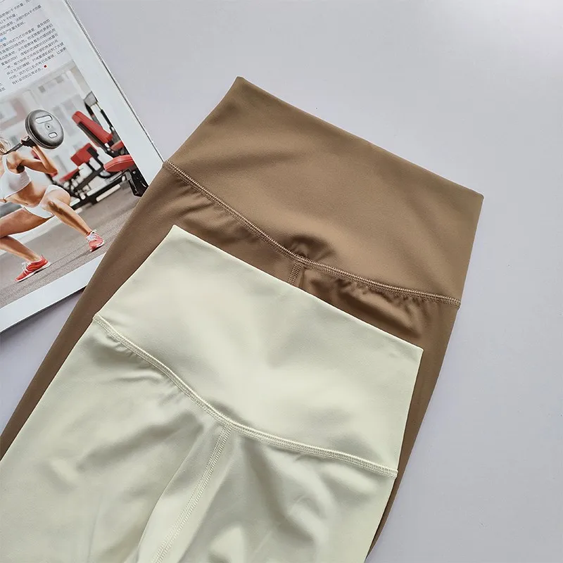High-Waist-Yoga-Leggings für Damen, weiche, atmungsaktive Sporttights, Fitness-Gym-Hosen, elastische Hosen, hochwertige Sportleggings – Detail 5