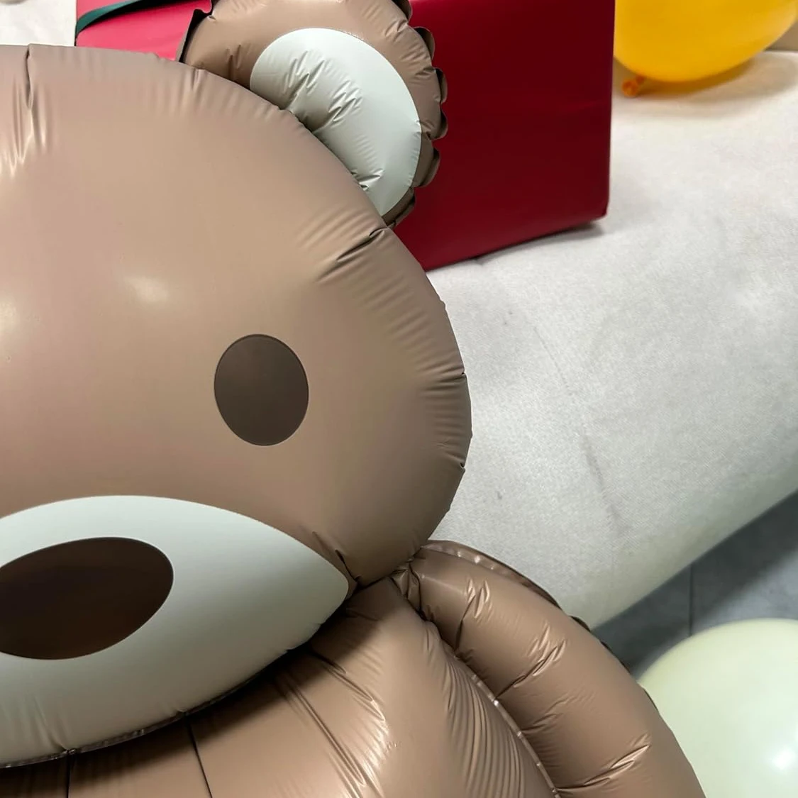 Cartoon-Braunbär-Ballon-Set, sandweißer Nebel, blauer Latexballon, geeignet für Geburtstag, Hochzeit, Festival, Party-Dekoration – Detail 3
